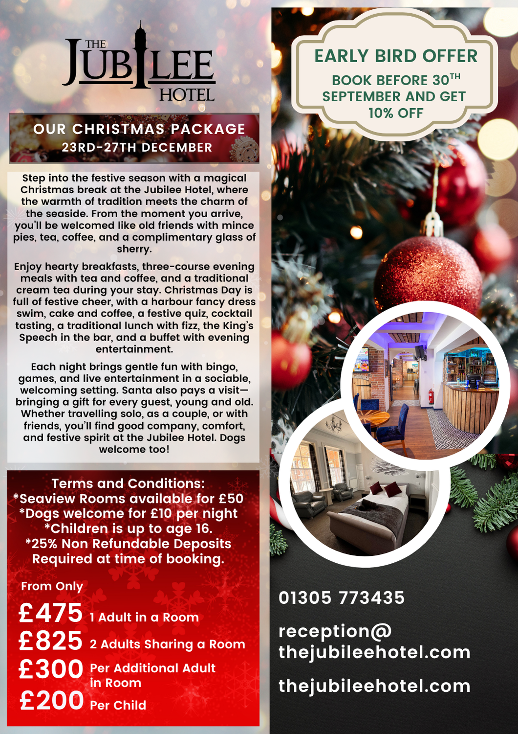 Christmas Package Festive Breaks at the jubilee hotel