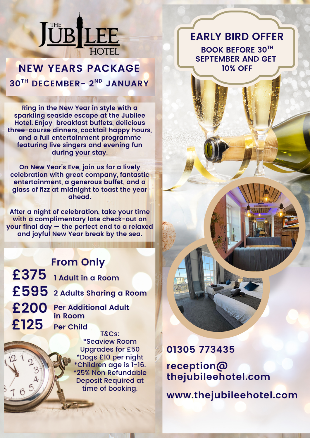 New Years Package Festive Breaks at the jubilee hotel