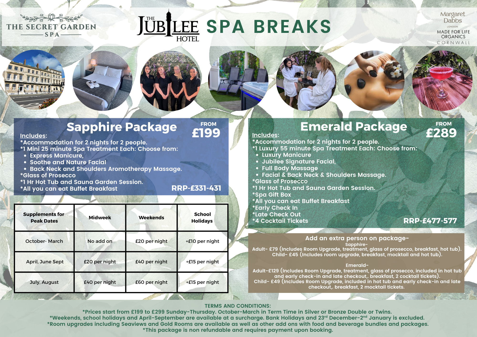 Spa Breaks hotel packages @The Jubilee Hotel Weymouth